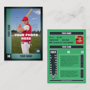D'appel Gradient Green Baseball - Carte de commerce Statis