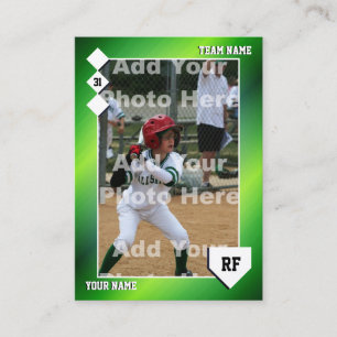D'appel Gradient Green Baseball - Carte de commerce Statis
