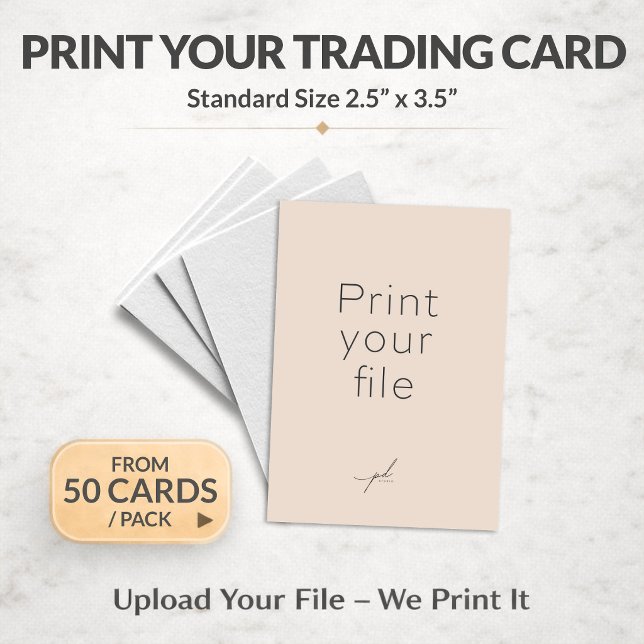 D'appel IMPRIMEZ VOTRE FICHIER : Carte à collectionner 6,3 (PRINT YOUR FILE: Trading Card 2.5 x 3.5 inches)