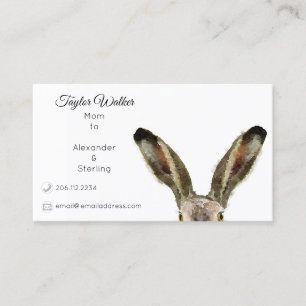 D'appel Jolie carte de maman lapin bunny aquarelle