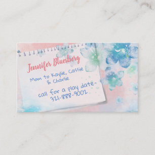 D'appel La couleur d'eau fleurit la carte de maman