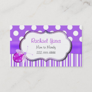 D'appel Lavender Ladybug - Carte de date de jeu de la mama