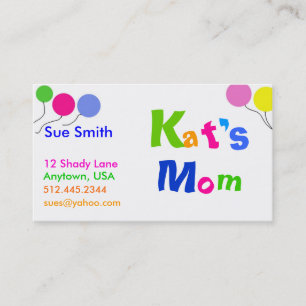 D'appel Le carte de visite de la maman