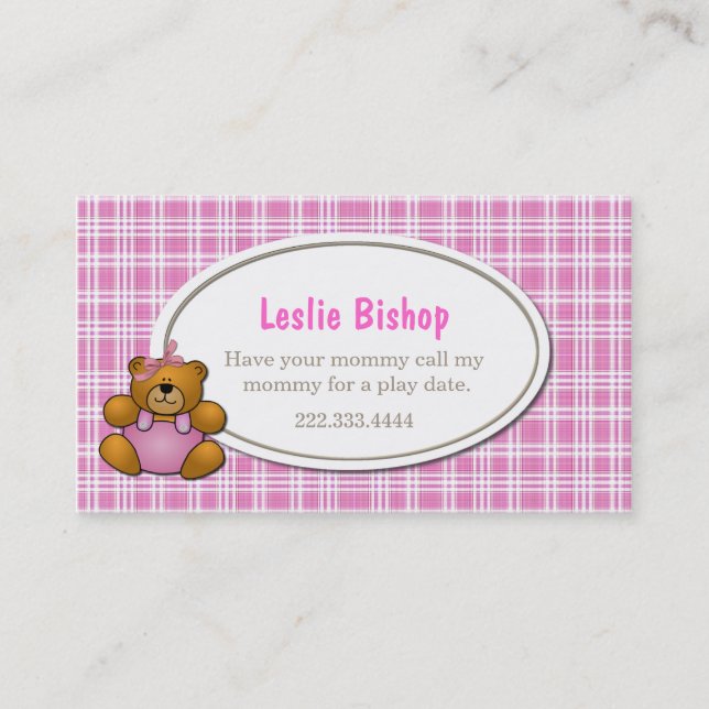 D'appel Le nounours concernent la carte de date rose de (Devant)