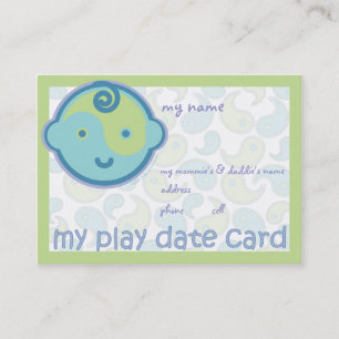 D'appel Le yoga parlent le bébé : Carte de date de jeu