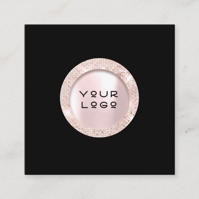 D'appel Logo Rose de carte de rendez-vous Eyelashes Noir B (Devant)