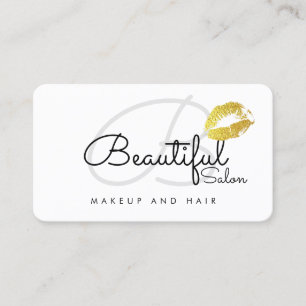 D'appel maquillage lips carte de contact / salon de beauté