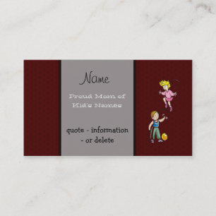 D'appel Modèle de carte de profil maman