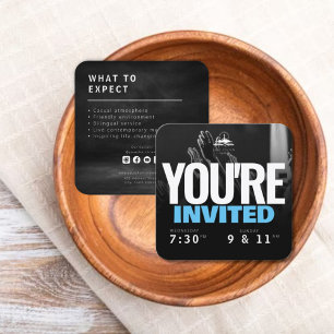D'appel Modèle de carte d'invitation d'église