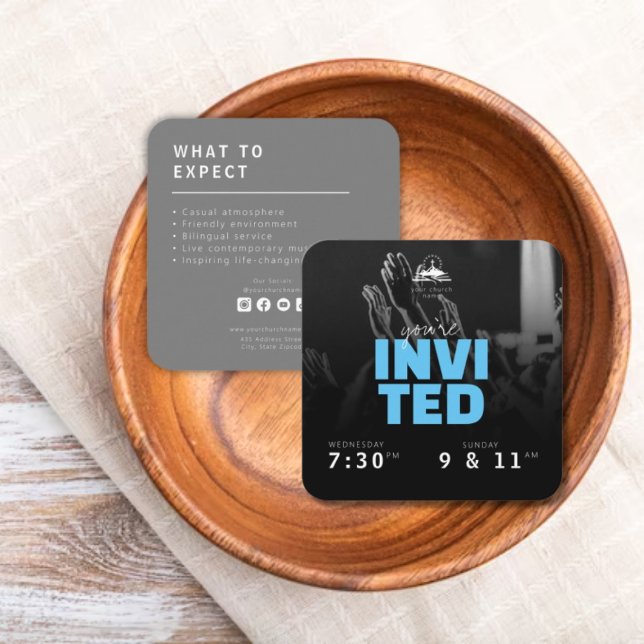 D'appel Modèle de carte d'invitation d'église (Créateur téléchargé)