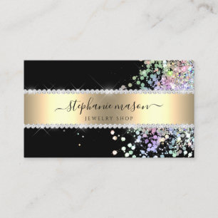 D'appel Parties scintillant holographique Carte de visite