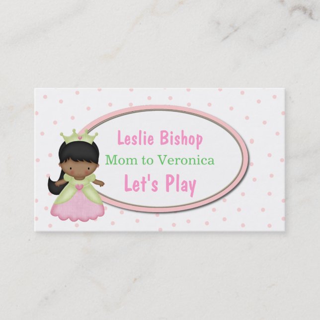 D'appel Petite carte de date de princesse Mommy Play (Devant)