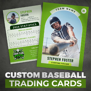 D'appel Photo de joueur de carte de baseball Pro Green