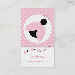 D'appel Pink Ladybugs Girl Jouer Carte Date