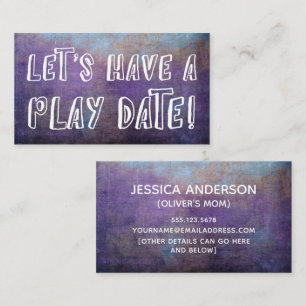 D'appel Police Joueuse, Purple Blue Mommy Carte Date de Je