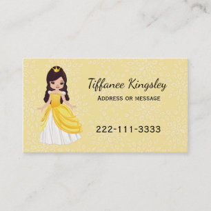 D'appel Princesse jaune Childs ou carte de mise en réseau