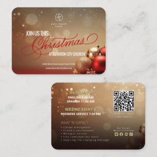 D'appel Rejoignez-Nous Ce Noël Carte d'Invitation d'Église