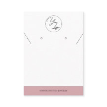 Rose chic | Carte d'affichage de bijoux de logo