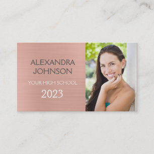 D'appel Rose Gold - Graduation Photo Carte de contact de l
