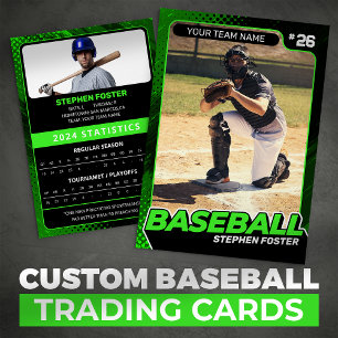 D'appel Statistiques de carte de baseball personnalisée ve