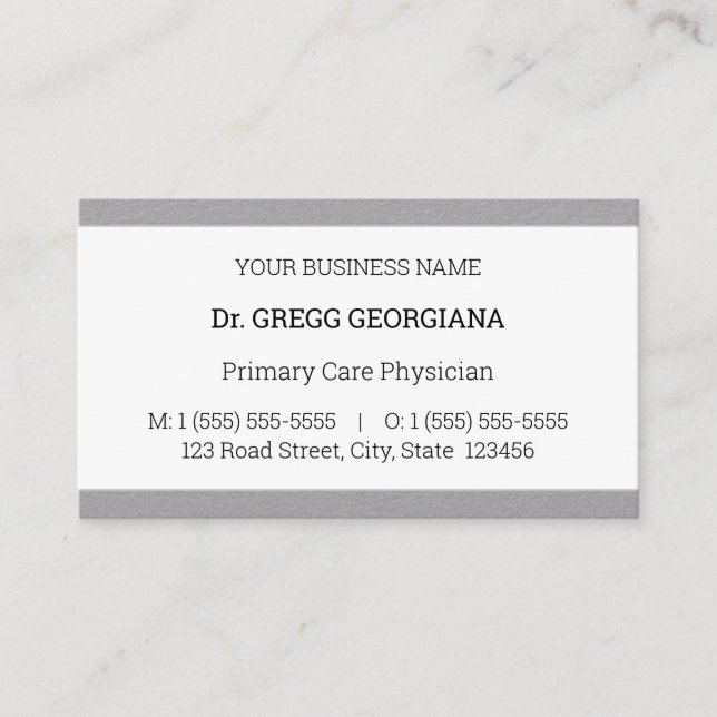 Dapper, Carte de visite professionnel de la santé (Devant)