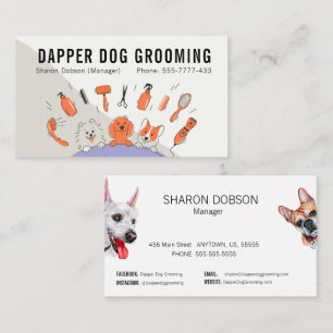 Dapper Chien Grooming Carte de visite animal de co