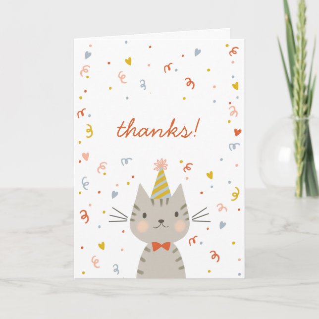 Dapper Kitty Carte de remerciements (Devant)