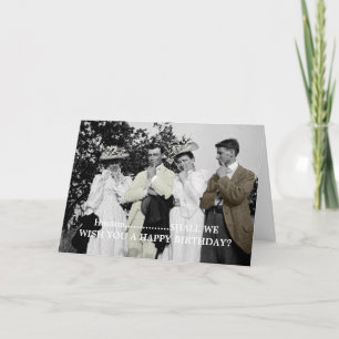 Dapper Men 1890, bien habillé, carte d'anniversair