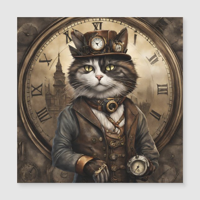 Dapper Steampunk Calico Cat (Devant)