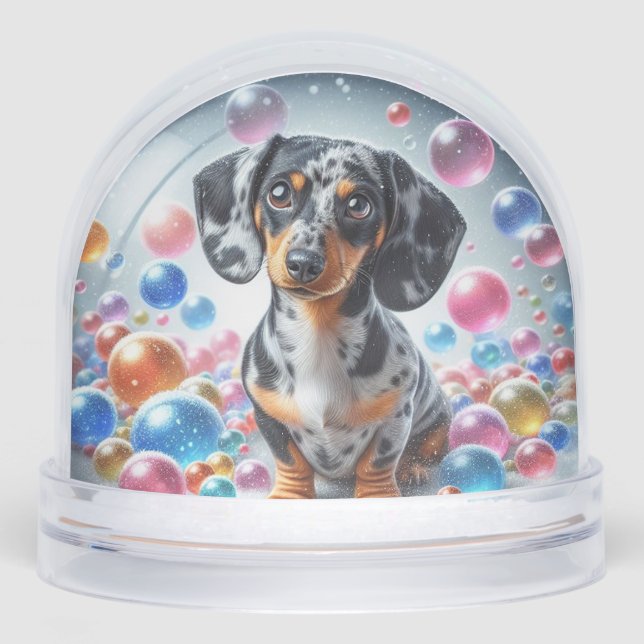 DAPPLE DACHSHUND SNOW GLOBE (Avant)