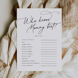 DARCY Qui Connaît Maman Meilleur Baby shower Carte