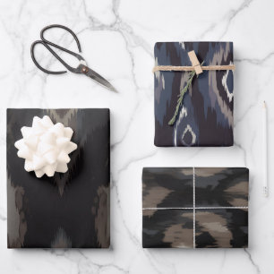 Dark Academia Ikat papier d'enveloppement moderne