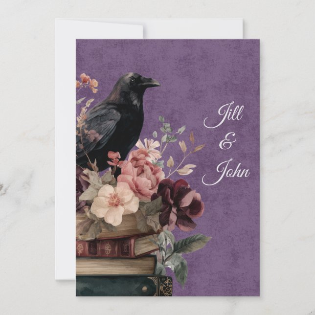 Dark Academia Mystic Raven Save the Date (Devant)