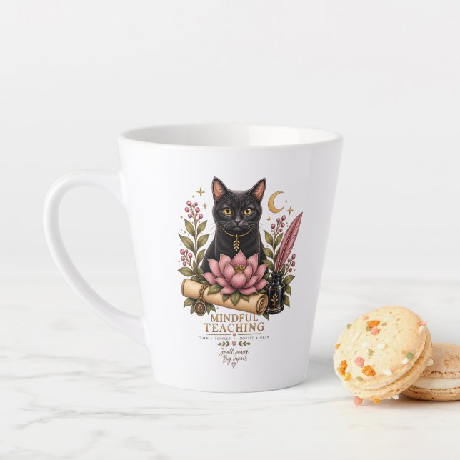 Dark Academia Teacher latte Mug for Her | Mindful  (En situation)