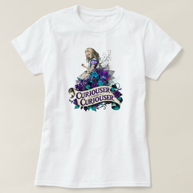 Dark Alice Curiouser and Curiouser T-Shirt (Design devant)