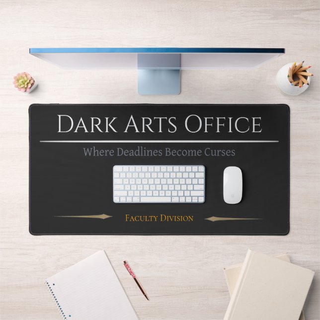 Dark Arts Desk Mat Gothic Office Wizard Decor (Bureau 1)