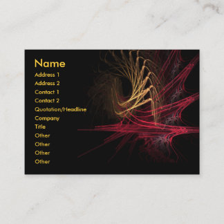Dark : Carte de visite rouge et or