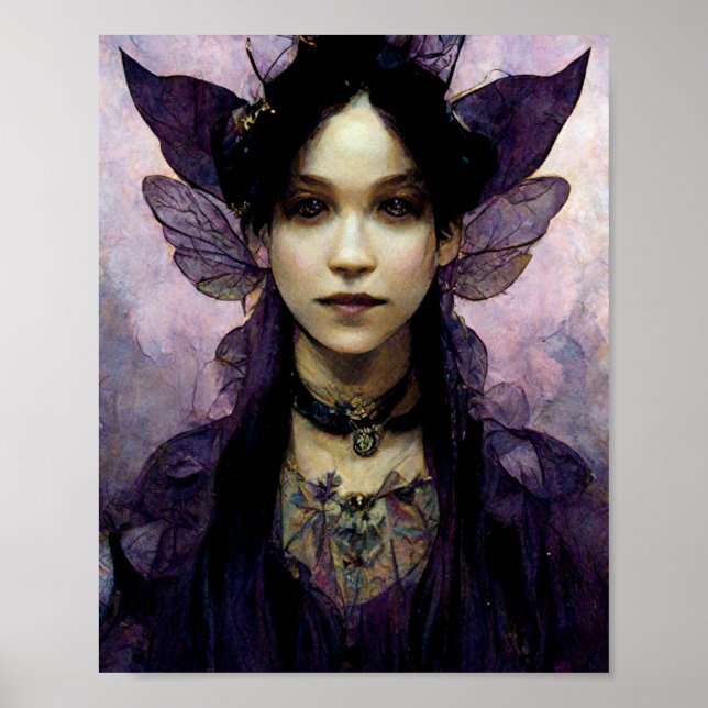 Dark Elf 2 Goth Gothic Imaginaire Art Poster (Devant)