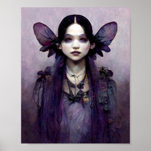 Dark Elf 3 Goth Gothic Imaginaire Art Poster