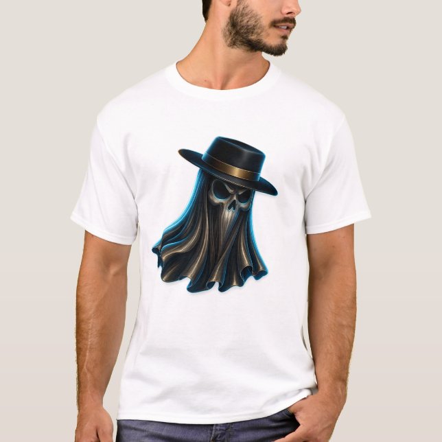 Dark Ghost Cowboy Hat T-Shirt  (Devant)