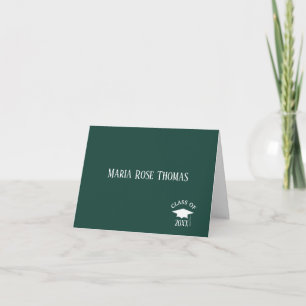Dark Green Grad Merci note (4,25 po x 5,5 po)