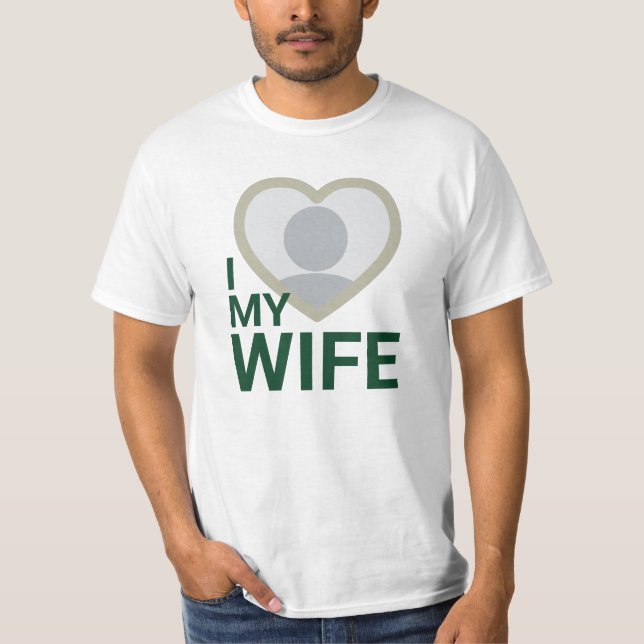 Dark Green I Love My Wife - T-shirts pour hommes (Devant)