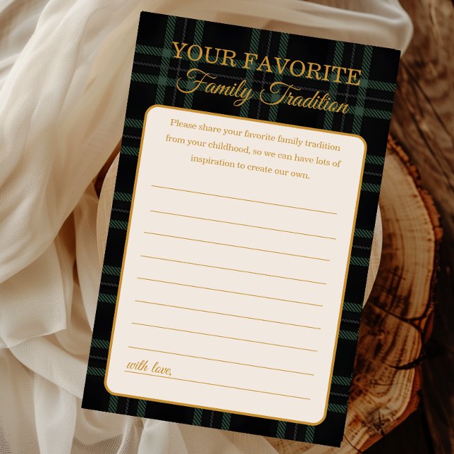 Dark Green Plaid Family Tradition Advice (Créateur téléchargé)