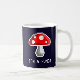 Dark I'm a Fungi Pixel Mushroom Mug