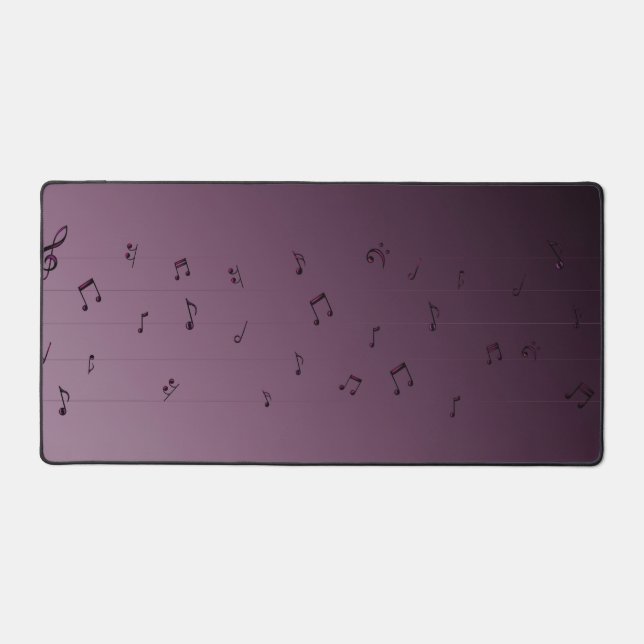 Dark Ombre Musical Notes Mauve (Recto)