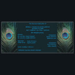 Dark Peacock Wedding Programme<br><div class="desc">Ces magnifiques plumes de paon font un programme de mariage génial pour votre mariage à thème paon. Les couleurs vives des yeux des plumes contrastent avec l'arrière - plan sombre. Faites en sorte que vos programmes customisés soient parfaits pour votre mariage paon. Le programme parfait pour votre mariage à thème...</div>