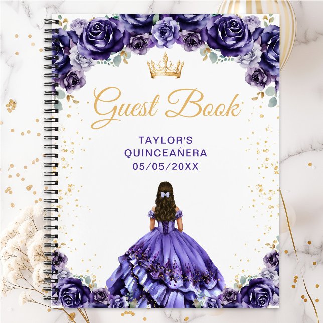 Dark Purple Princess Quinceañera Livre d'or (Créateur téléchargé)