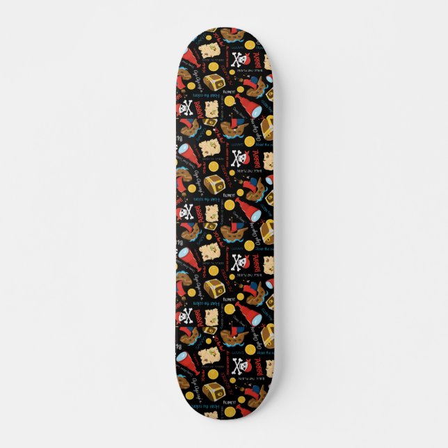Dark Treasure Island Party Pirate Skateboard (Devant)