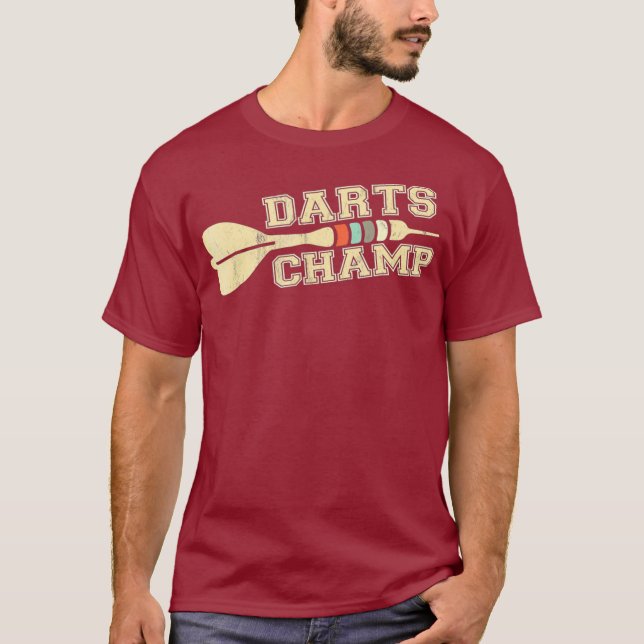 Darts Champ Retro Darts TShirt (Devant)