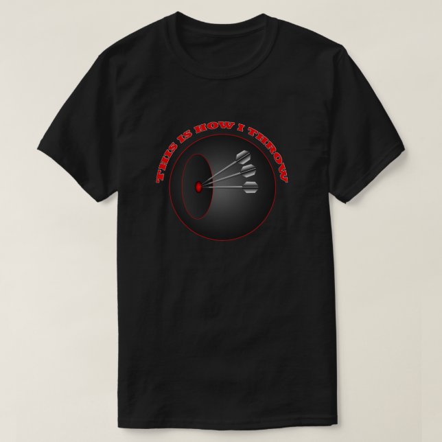 Darts How i Throw Mens Basic Black T-shirt (Design devant)